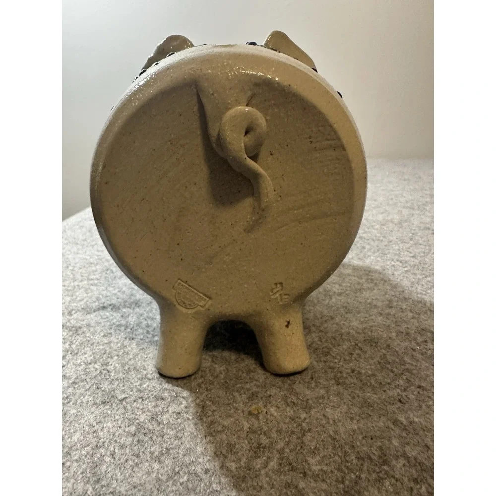 Salmon Falls Stoneware Piggy Bank Blueberry Vines 1998 VINTAGE Dover, NH